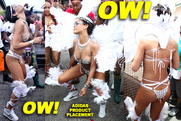 Rihanna is pictured during Barbados' Kadooment Day Parade