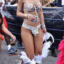 Rihanna is pictured during Barbados' Kadooment Day Parade
