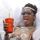Rihanna seen partying on a Zula international truck for the Kadooment Crop Over climax while on break from her 'Diamonds World Tour'