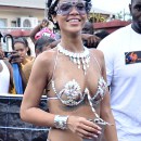 Rihanna is pictured during Barbados' Kadooment Day Parade ADDS-11