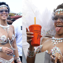 Rihanna is pictured during Barbados' Kadooment Day Parade ADDS-11a