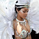 Rihanna is pictured during Barbados' Kadooment Day Parade ADDS-16