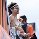 Rihanna is pictured during Barbados' Kadooment Day Parade ADDS-2