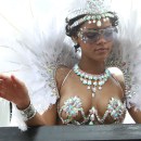 Rihanna is pictured during Barbados' Kadooment Day Parade ADDS-3