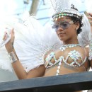 Rihanna is pictured during Barbados' Kadooment Day Parade ADDS-6
