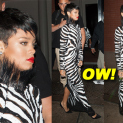 Rihanna Attacks NYC Nightlife Wearing See-Thru Zebra-Print Dress