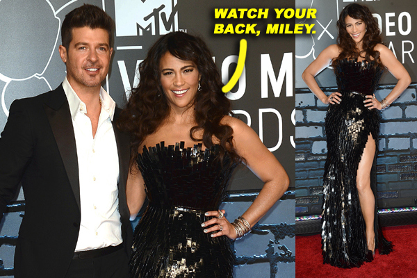 Robin Thicke and Paula Patton