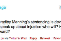 Lady Gaga Tweets Support for Bradley Manning