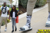 Dwyane Wade Rocks Fitted Harem Pants & Zebra-Print Socks in Venice