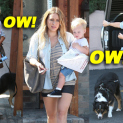 BREAKING!! Hilary Duff Carries Her Son Luca & Walks Her Dog To The Vet AT THE SAME TIME!