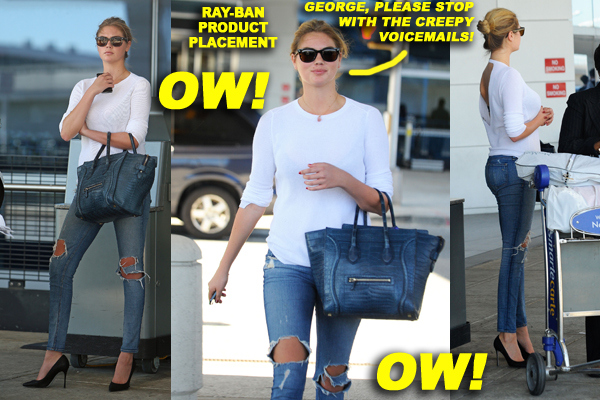 Kate Upton, Model of the Year, touches down at JFK airport in New York as she arrives from Los Angeles