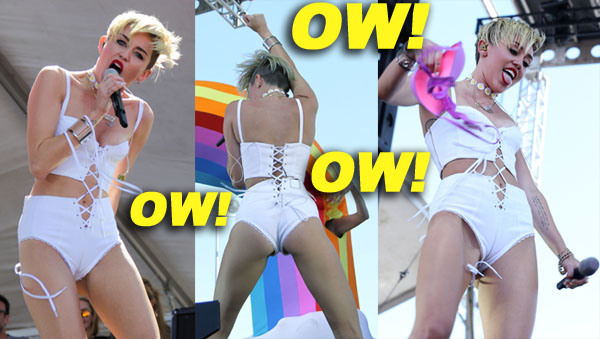 Miley Cyrus puts on another provacative performance at the iHeartRadio Music Festival in Las Vegas
