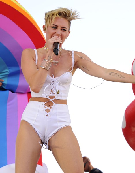 Miley Cyrus Performs at iHeartRadio Music Festival Village ADDS-3