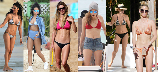 Kimora Lee Simmons, Rihanna, Audrina Patridge, Cara Delevingne, Molly Sims and Sarah Harding