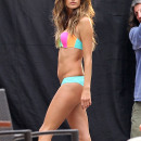 **EXCLUSIVE** Alessandra Ambrosio flaunts her bikini body for a Victoria's Secret photo shoot in Miami