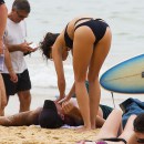 Exclusive... Annalynne McCord & Dominic Purcell Hit The Beach In Sydney