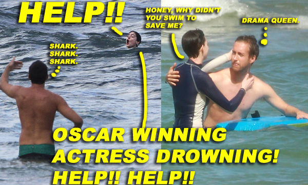 Anne Hathaway Nearly Drowns In Hawaii!!