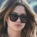 Ashley Benson Leaves a Cafe in Short Jean Shorts