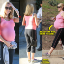 A Very Pregnant Teresa Palmer Takes Her Dog For A Walk
