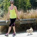 Krysten Ritter goes for a jog in Runyon Canyon Park