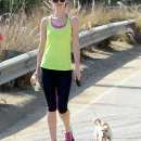 Krysten Ritter goes for a jog in Runyon Canyon Park