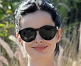 Krysten Ritter goes for a jog in Runyon Canyon Park
