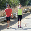 Krysten Ritter goes for a jog in Runyon Canyon Park