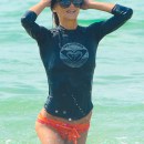 Sharni Vinson Paddle Boarding In Sydney