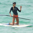 Sharni Vinson Paddle Boarding In Sydney