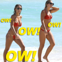 Devin Brugman & Natasha Oakley Wear Sexy Red Bikinis