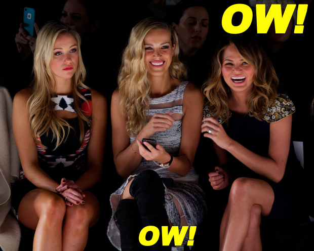 Katrina Bowden, Petra Němcová, and Christine Teigen