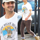 Exclusive... Shia Labeouf Heads To The Gym With A Smile