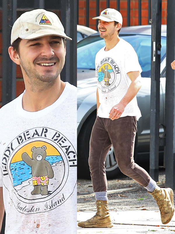 Exclusive... Shia Labeouf Heads To The Gym With A Smile