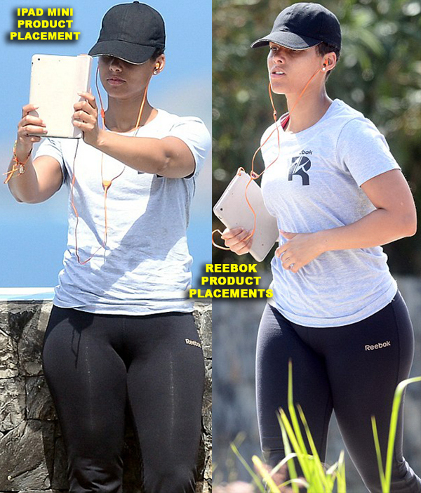 Alicia Keys - out for a jog in St-3AJKSHFKJA