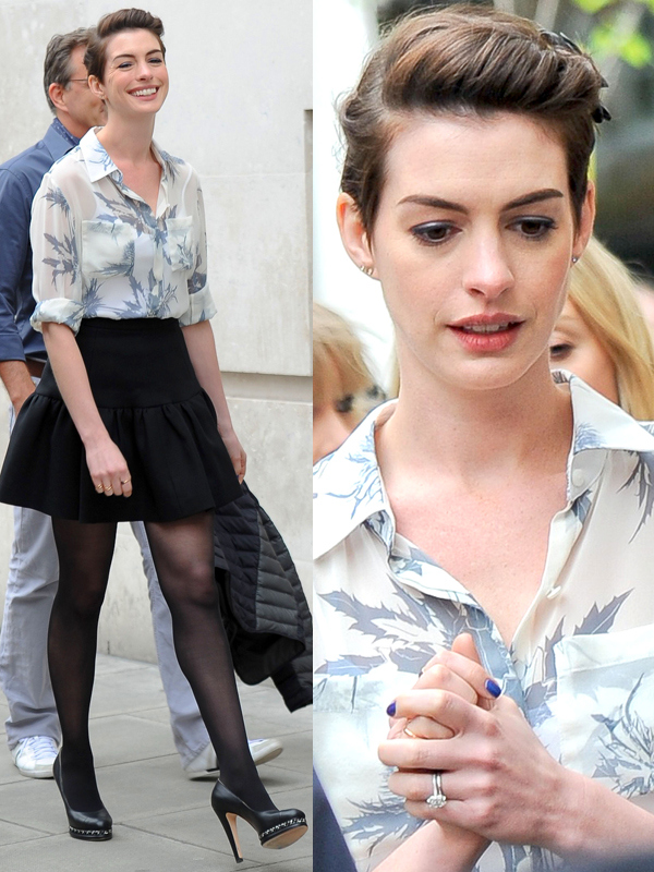 Anne Hathaway Drops By The BBC Studios
