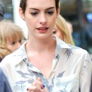 Anne Hathaway Drops By The BBC Studios