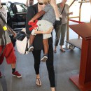 Charlize Theron & Son Jackson Departing On A Flight At LAX