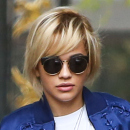 Rita Ora In Designer Labels and Black Sneakers