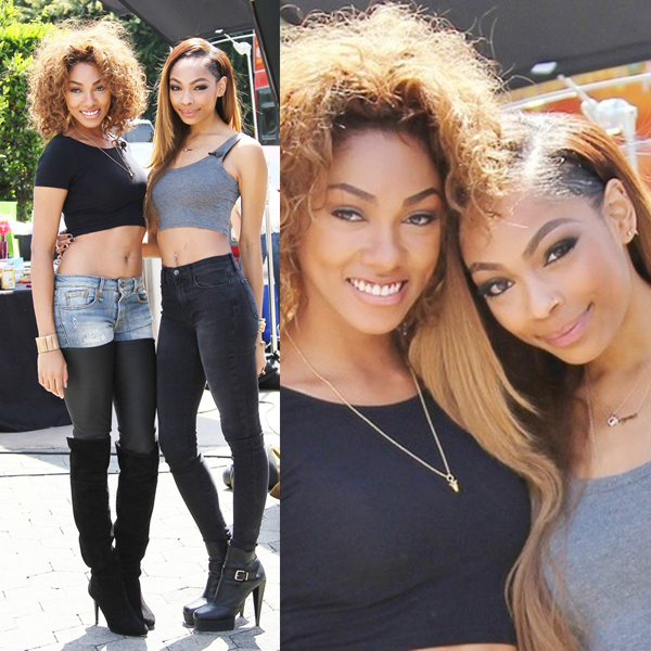 Bria and Shayne Murphy seen at Universal Studios for an appearance on Extra.