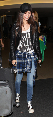 Victoria Justice arrives at Los Angeles International (LAX) airport