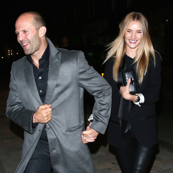 Jason Statham & Rosie Huntington-Whiteley Enjoy A Night Out In London