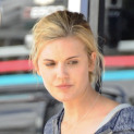Maggie Grace Films “Taken 3″ in Downtown Los Angeles
