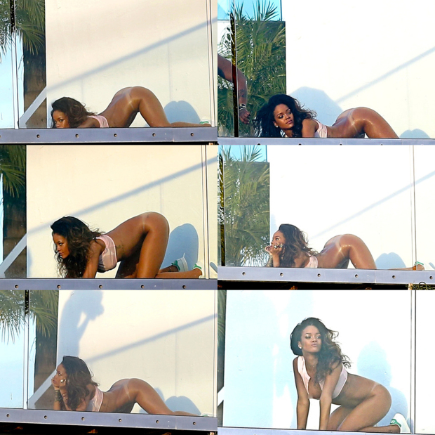 Rihanna no panties Photoshoot in Hollywood Hills adds-15