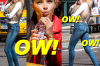 Adriana Lima Stops NYC Traffic For Maybelline Photoshoot