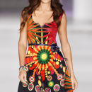 Adriana Lima models at Desigual 2013 Fashion Show