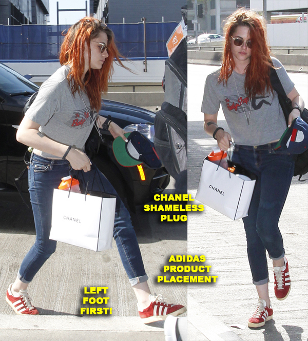 Kristen Stewart Catches A Flight At LAX