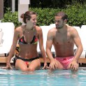 Spanish Soccer Star Mario Suarez and Girlfriend Malena Costa Are Enjoying Miami
