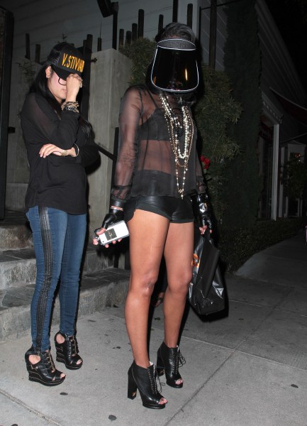 Shy V. Stiviano Dines Out At Koi