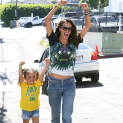 Alessandra Ambrosio & Adorable Anja Have The World Cup Spirit!