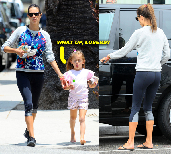 Alessandra Ambrosio & Daughter Anja Out And About In Brentwood